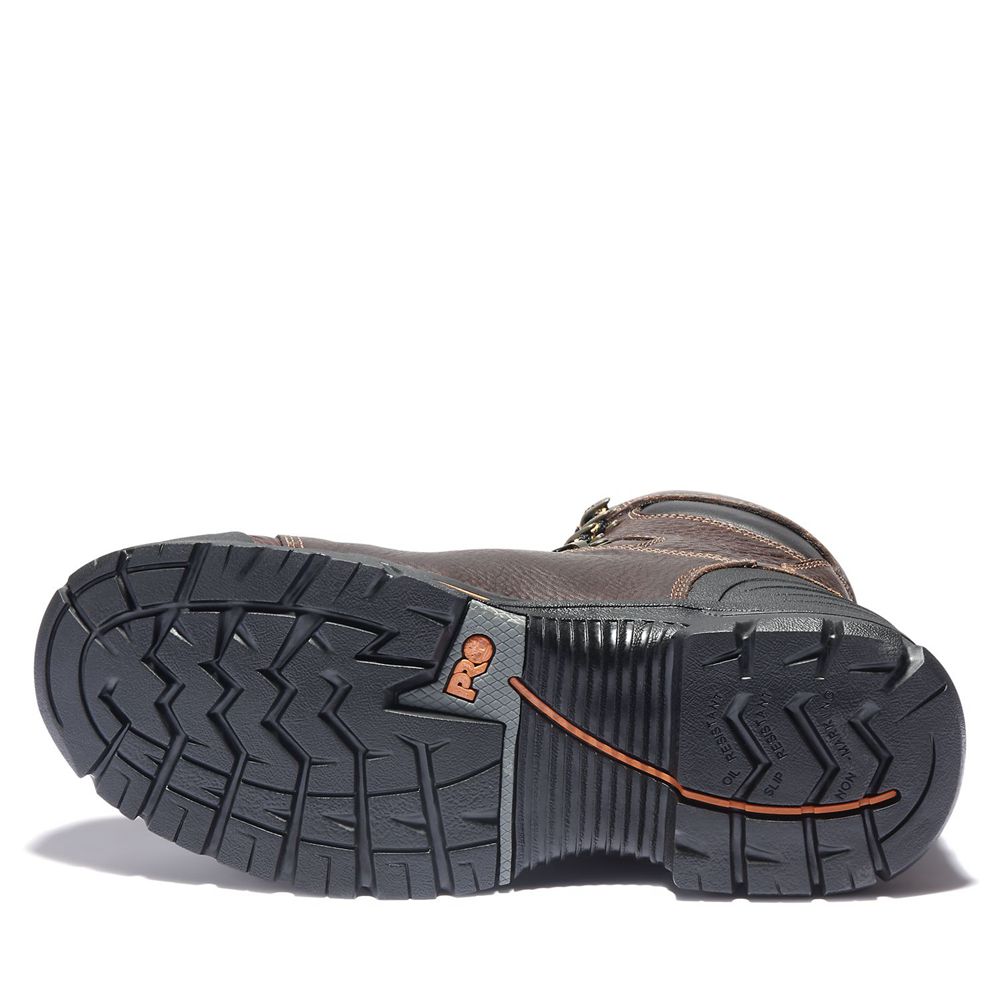 Timberland Μποτακια Εργασίας Ανδρικα Καφε - Pro® Endurance 8\" Steel Toe - Greece 4196852-OX